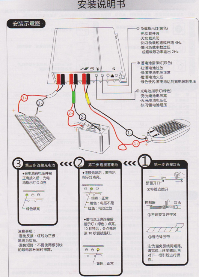 太陽能路燈安裝示意圖1